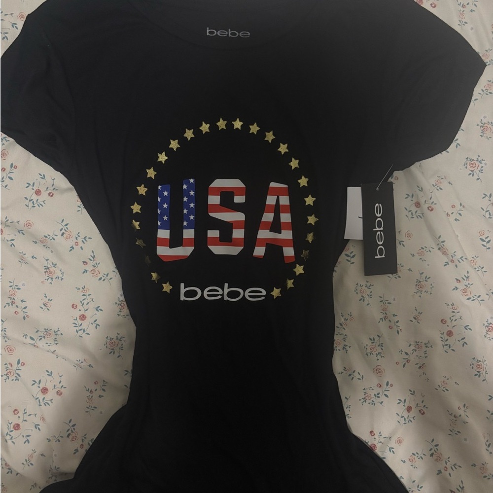 Bebe Black USA Stars Women's Tee